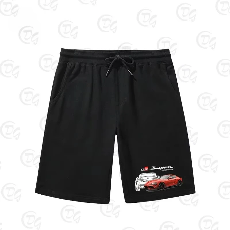 

Men's Shorts Toyota Supra Sports Casual Pants JDM Bull Demon King Shorts Japanese Sports Car Culture Racing Summer Models Moto