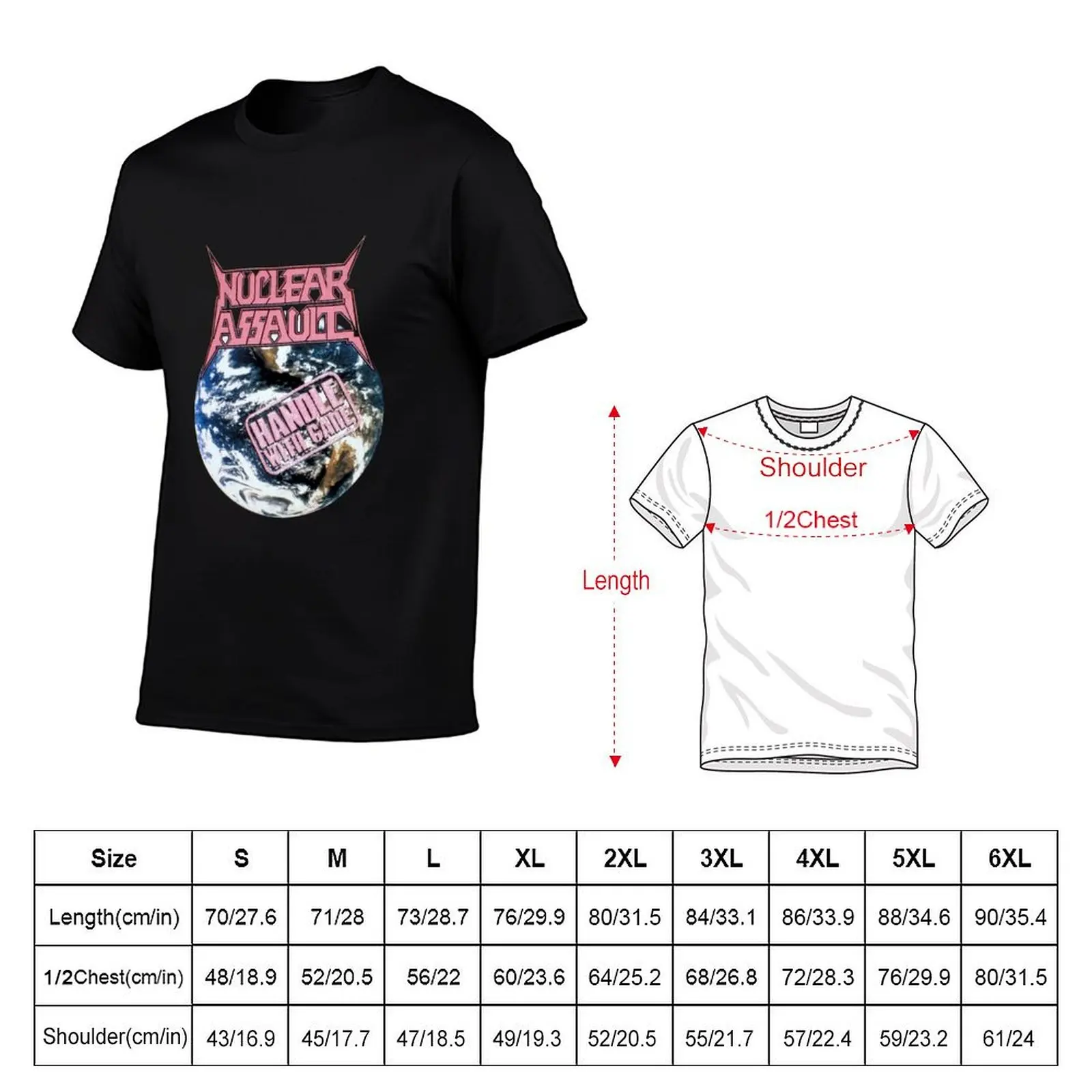 Nuclear Assault Handle with Care 1png T-Shirt Casual Trendy Short Sleeve T-Shirt
