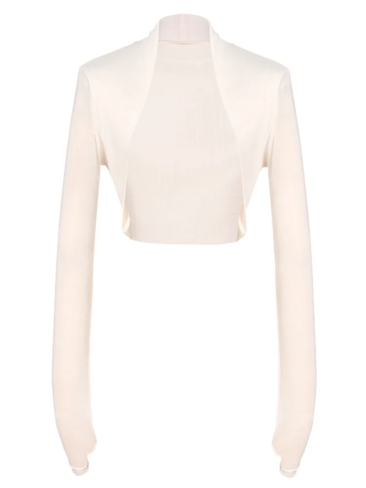 Einfarbiger Mesh-Langarmschal für Balletttanz, leichter, atmungsaktiver Wickeltuch für Bühnenauftritte und Übungskleidung