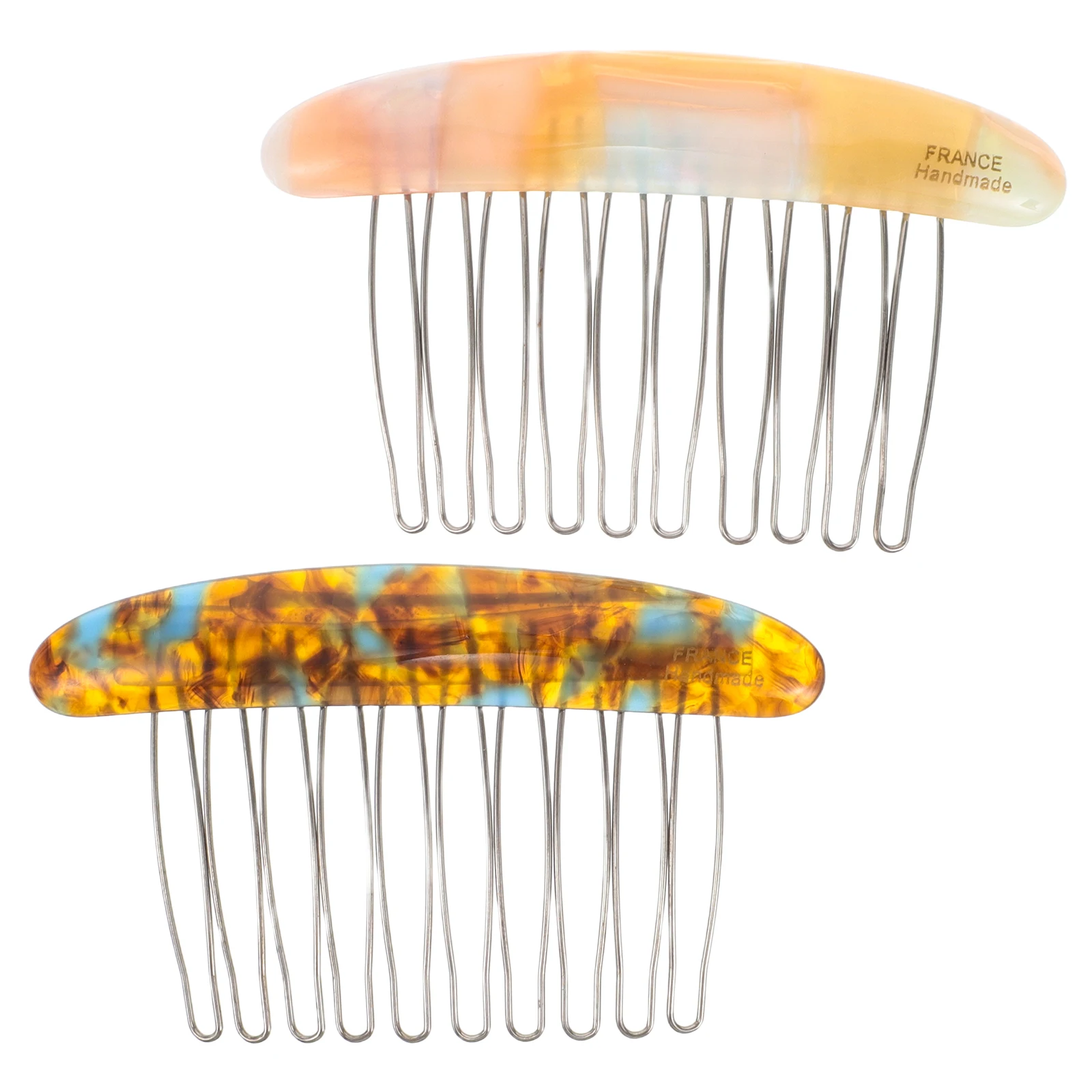 

2pcs French Styling Side Hair Combs For Women Accessories Comb Twist Hair Accessories Durable Side Combs Iron Teeth For Women