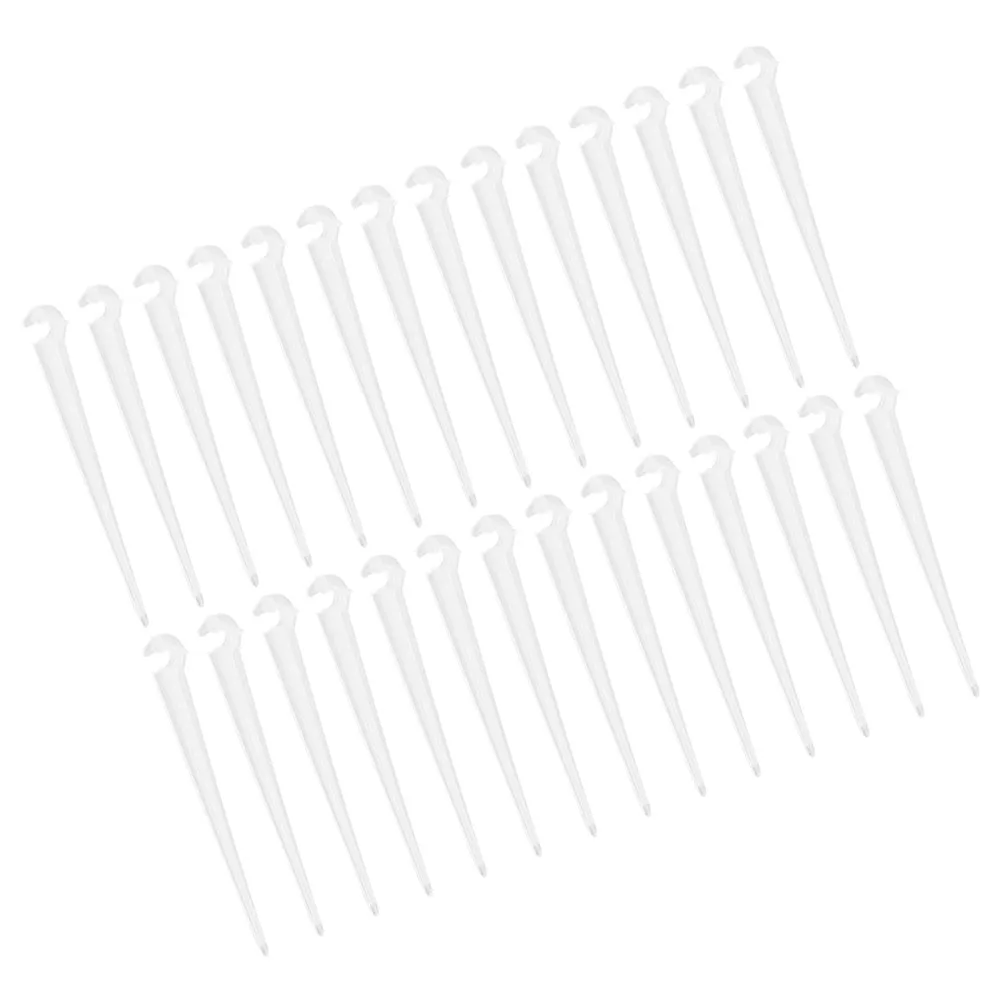 

50Pcs Garden Support Stakes Durable Plastic Transparent for 14 Tubing 47mm Micro Irrigation Plant Watering Stakes Garden