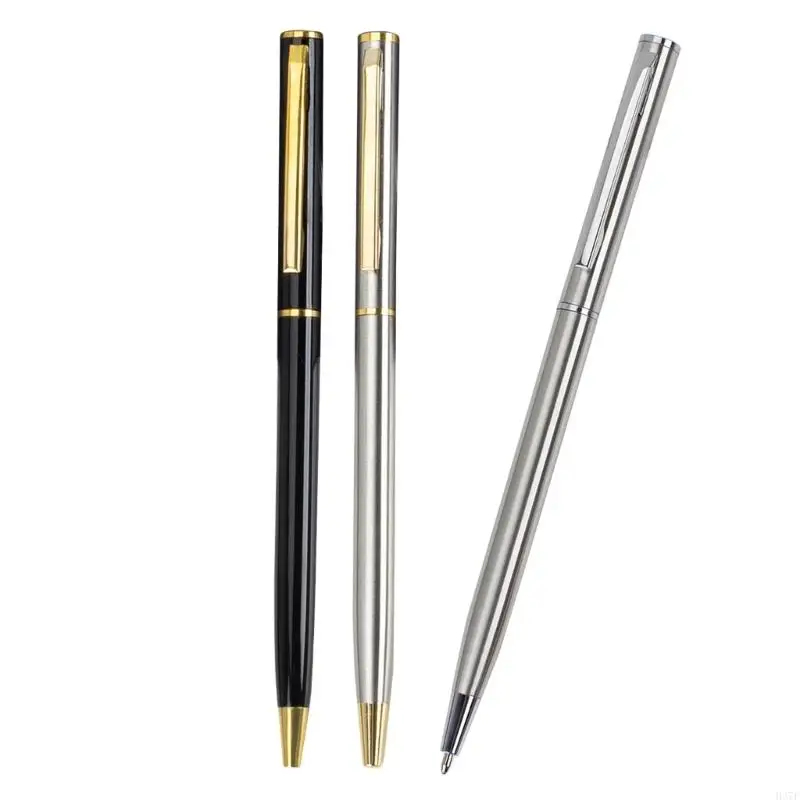 H37F 4Pcs Metal Ballpoint Pen Twist to Open/Close, Metal Signing Pen with Pen Clip, Office Signature Pen Business Gift Pen