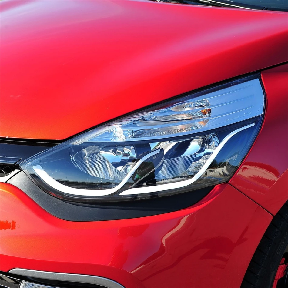 For Renault Clio 2013 2014 2015 2016 2017 2018 Car Accessory Polycarbonate High Gloss Fully Transparent Headlights Lights Glass