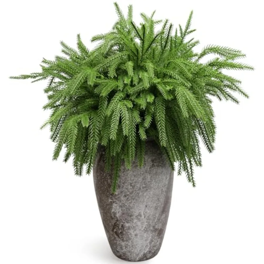 

Искусственные ветки норфолкской сосны 1,5 дюйма для рождественских гирлянд, венков и домашнего декора