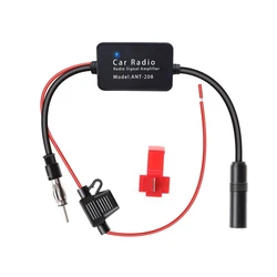 Universal Practical FM Signal Amplifier Anti interference Car Antenna Radio FM Booster Amp Auto Parts car radio amplifier 25 DB