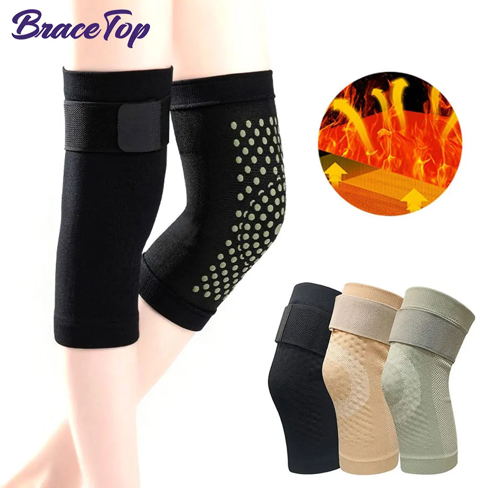 1 Pair Tourmaline Knee Support, Circulation Improvement & Pain Relief, Sport Compression for Running, Arthritis Pain Women & Men