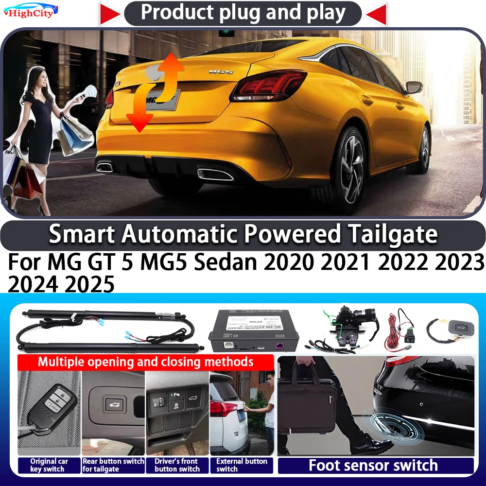 

For MG GT 5 MG5 Sedan 2020 2021 2022 2023 2024 2025 Smart Automatic Powered Tailgate Key Control Trunk Lift OEM Power Tailgate