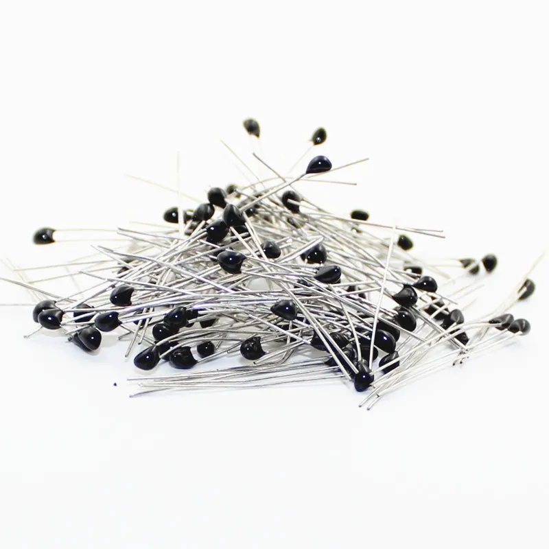 20/500pcs NTC thermistor MF52A 1K 5K 10K 50K 100K 1% B 3950 Little Blackhead Match Head Thermal Resistor