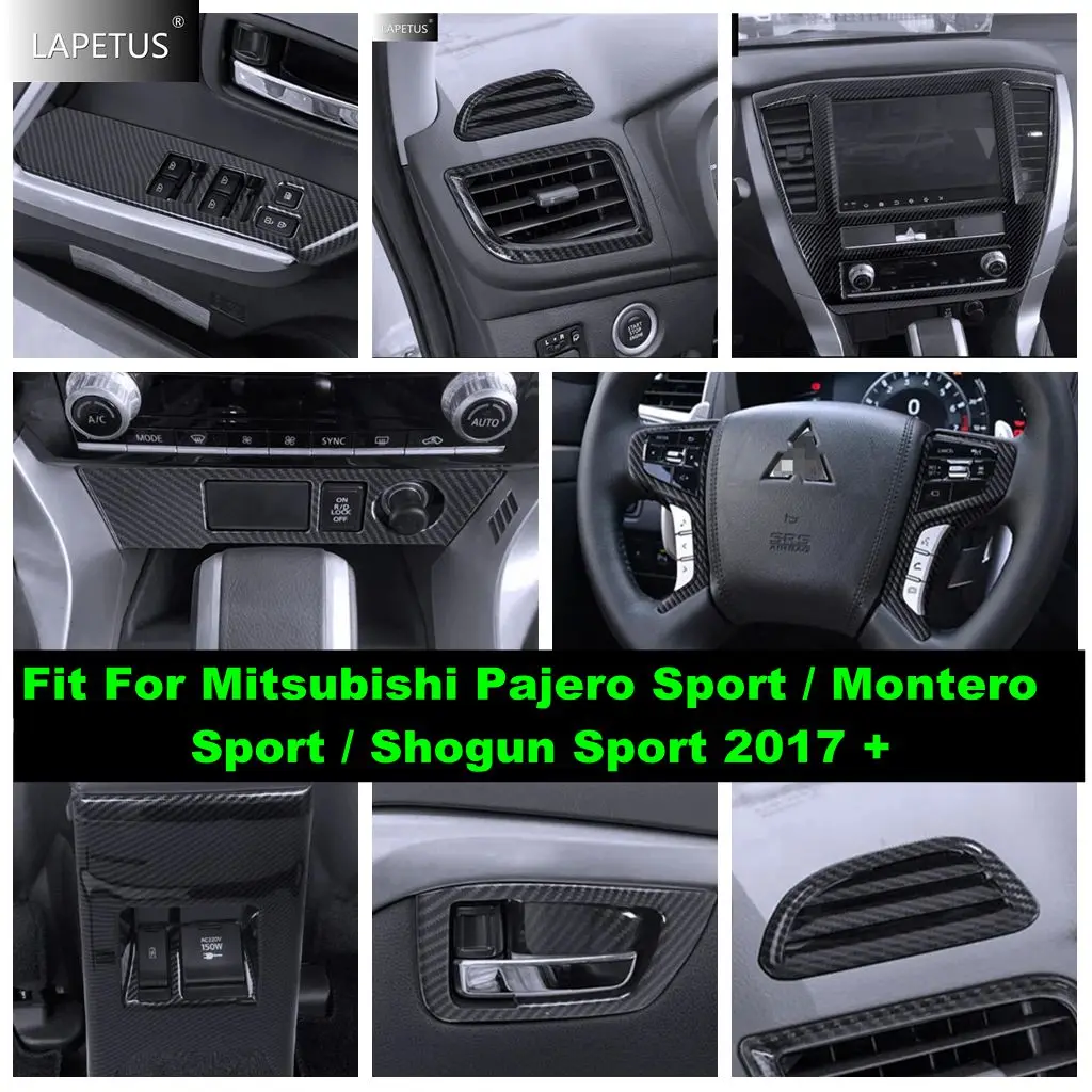 

Car Handle Bowl / Steering Wheel / Window Lift Cover Trim For Mitsubishi Pajero Sport / Montero Sport / Shogun Sport 2017 - 2021