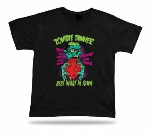 Zombie Dinner Best Heart in Town unique concept tshirt tee birthday present