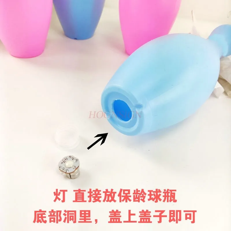 어린이를 위한 퍼즐볼 장난감, 조명, 실내 볼링 세트, 아기를 위한 다채로운 만화 부모-자식 스포츠