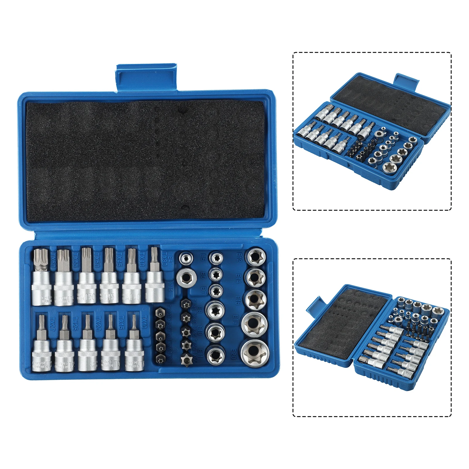 Sockets & Bit Set Bits Socket 34pcs/set Bits Attachments Chrome Vanadium Steel Hand Tools Male/ Female Sockets