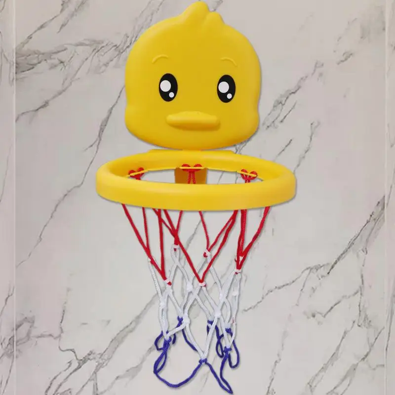Basketball Bath Toy Cartoon Suction Basketball Hoop Portable Interactive Bathroom Game Water Play Set For Boys Girls Preschool