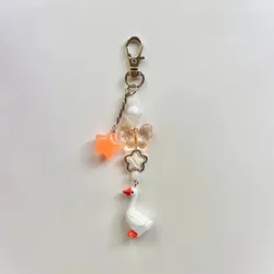 goose duck beaded phone charm cute handmade keychain gift