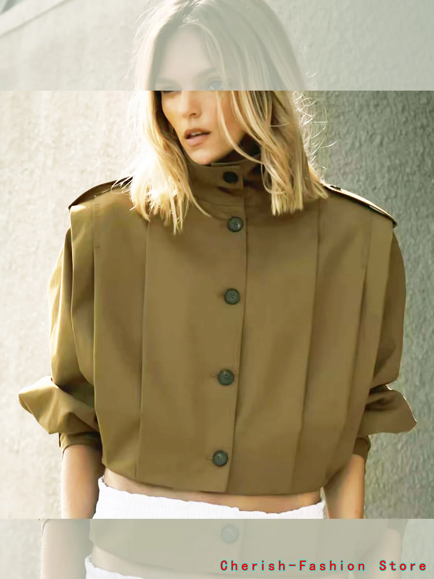 

Vintage Short Jacket Women Long Sleeve Lapel Single Breasted Patchwork Female Coat 2025 Spring Fashion Y2k Street Lady Outwear