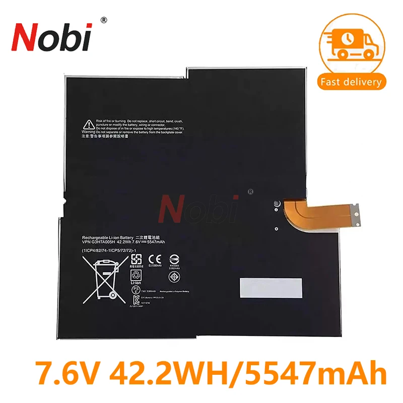 Nobi 7.6V G3HTA005H MS011301-PLP22T02 Laptop Battery For MICROSOFT SURFACE PRO 3 1631 G3HTA009H G3HTA005H 1577-9700 with tools