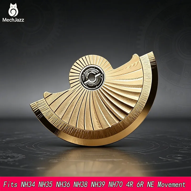 Silver Sunburst Geneva Striped Automatic Rotor Oscillating Weight for Seiko NH34 NH35 NH36 NH37 4R 6R Movement Watch Mod Parts