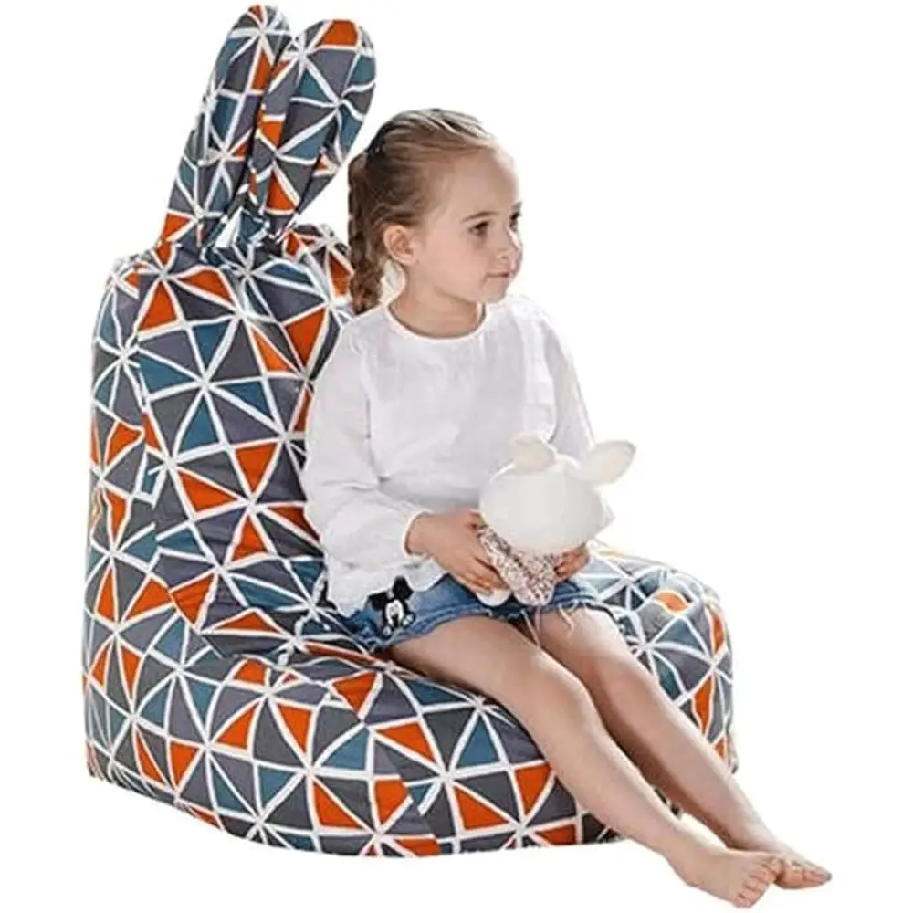 Washable Bean Bag Chair for Kids: Cozy Gaming Seat with Animal Ears, Suitable for Indoor and Outdoor Use