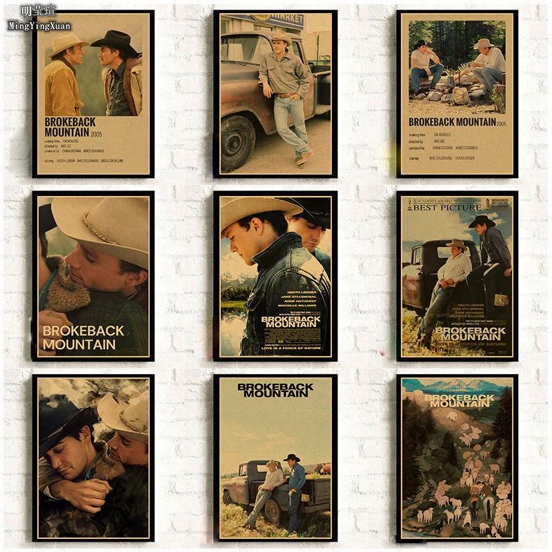 Классический Романтический постер из фильма Brokeback, горы, комиксы, крафт-бумага, семейная художественная живопись, наклейки для кабинета в спальне