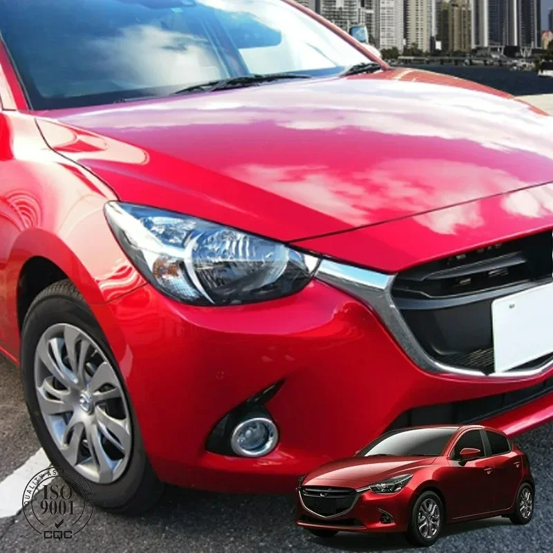 Chrome Front Fog Light Styling Cover FOR 2015 2016 Mazda2 DJ DL Foglight Trim Eyebrow Sedan Hatchback Accessories - view 5