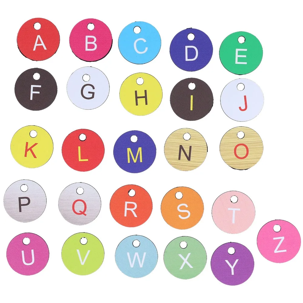 26Pcs ABS Numbered Beehive Tags Wear Resistant With Small Hole Beekeeping Identification Tags Durable Numbered A to Z