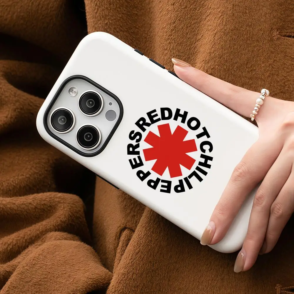 Picture 4: Reds Hot Chilis Peppers RHCP Phone Case For iPhone 17 16 15 14 13 12 Pro Max Plus Glossy Double-Layer Liquid Hard Shell