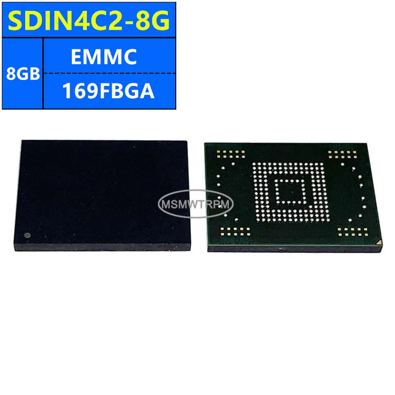 SDIN4C2-8G-U SDIN4C2-8G SDIN4C1-8G SD5C25A-8G EMMC 8GB 169FBGA Chip de memoria IC componentes electrónicos nuevo Original