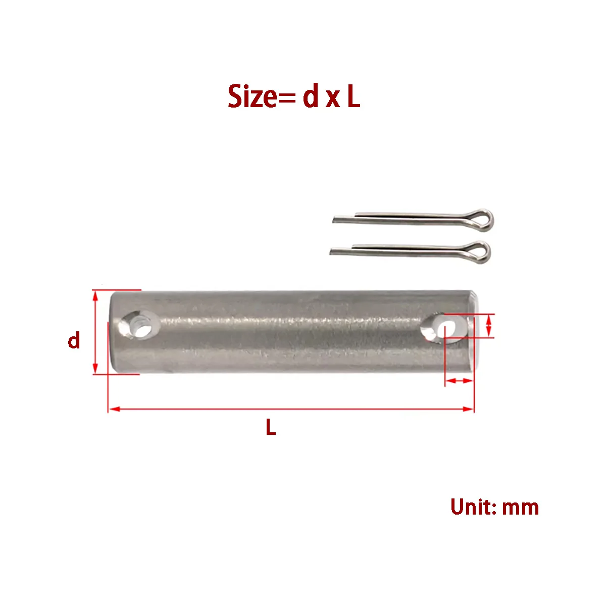 304 Stainless Steel Double Headed Perforated Cylindrical Positioning Pins Kit - Plug & Open Mouth Pins M4-M24