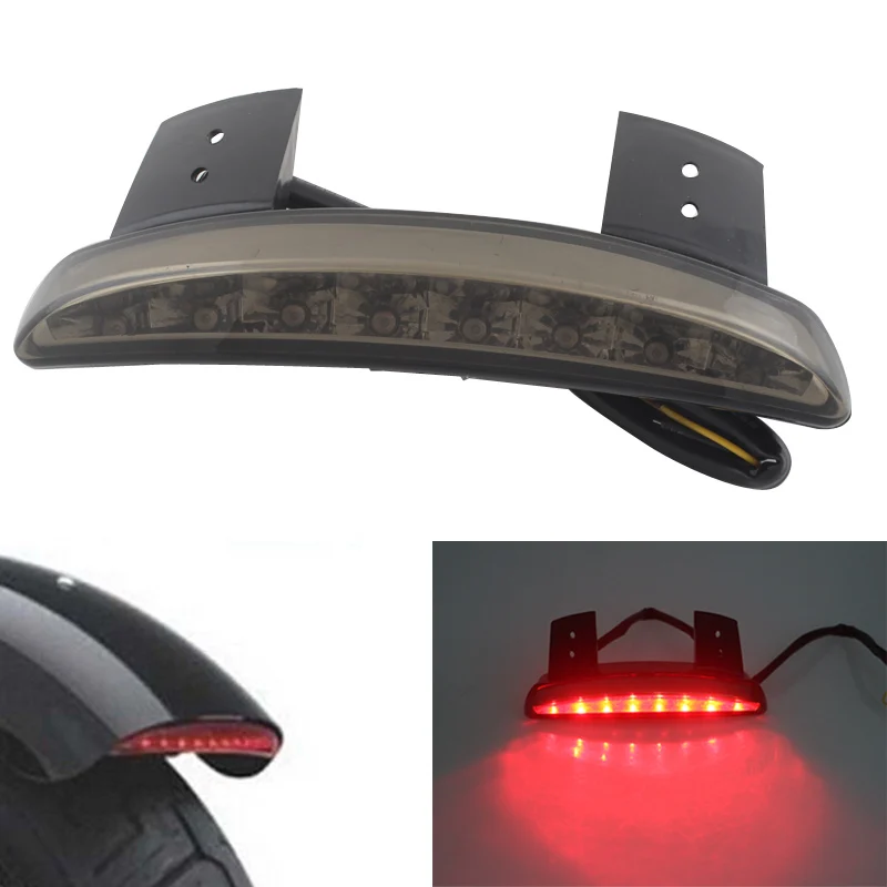 Motorcycle Rear Fender Taillight Tailing Edge Tail light LED Brake Turn Signal For Harley Sportster XL883 Iron XL1200 R V 72 48