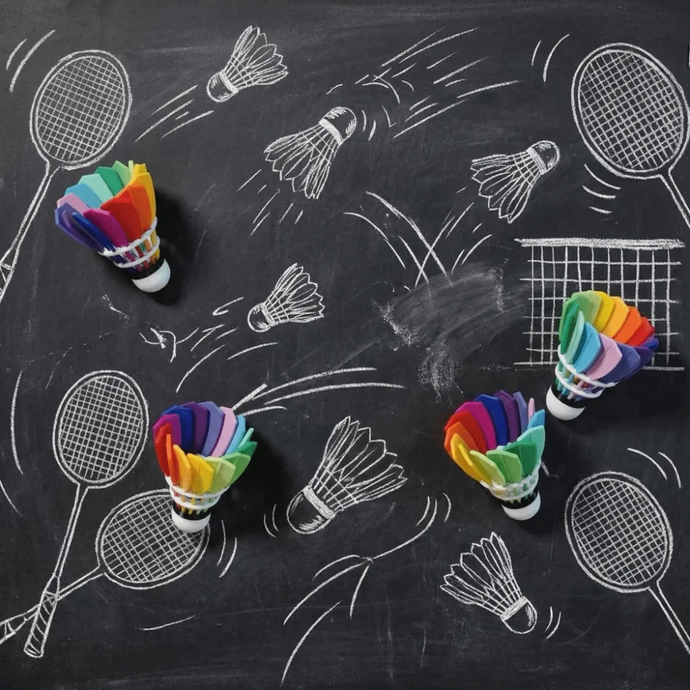 Rainbow Color Badminton Fridge Magnet Funny Simulation Badminton Decoration Magnetic Creative 3D Printing Badminton