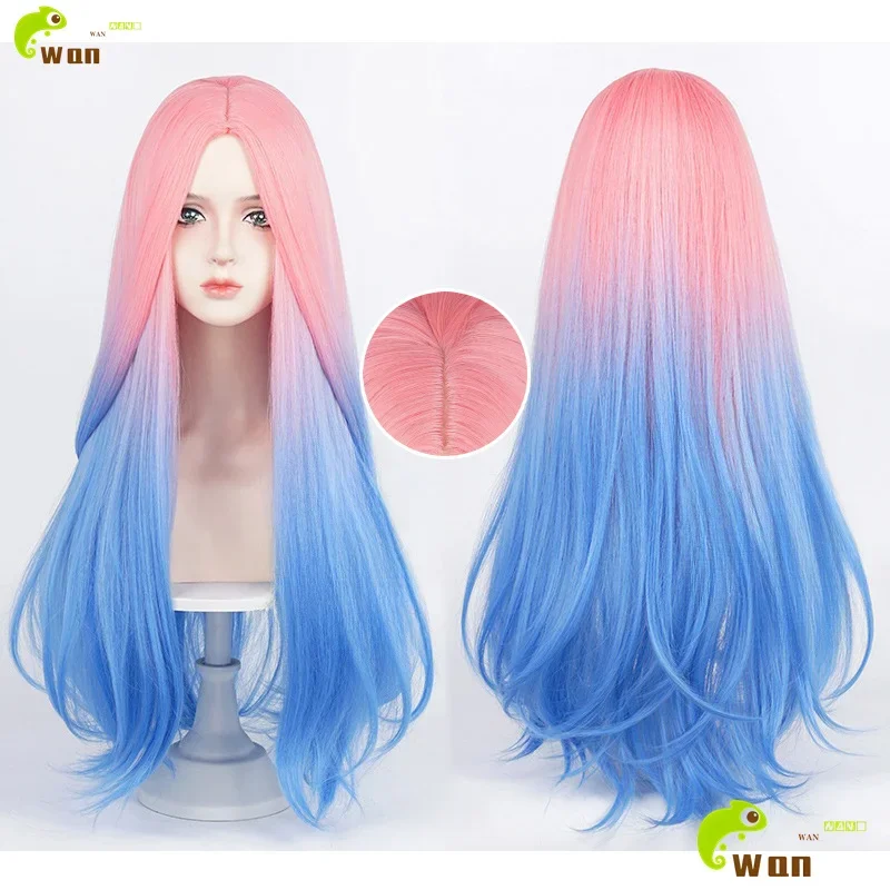 

Mizi Cosplay Wig 76cm Long Pink Blue Dyed Wigs For Women Sua Till Cosplay Anime Cosplay Wigs Heat Resistant Synthetic Hair
