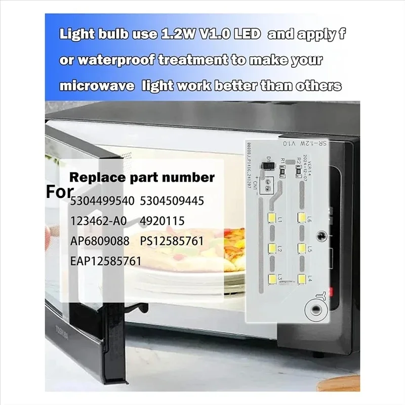 WZ-Microwave LED Light Board For Frigidaire  Electrolux Microwave 5304509445 EAP12585761 EAP12585761 Microwave Replacemen