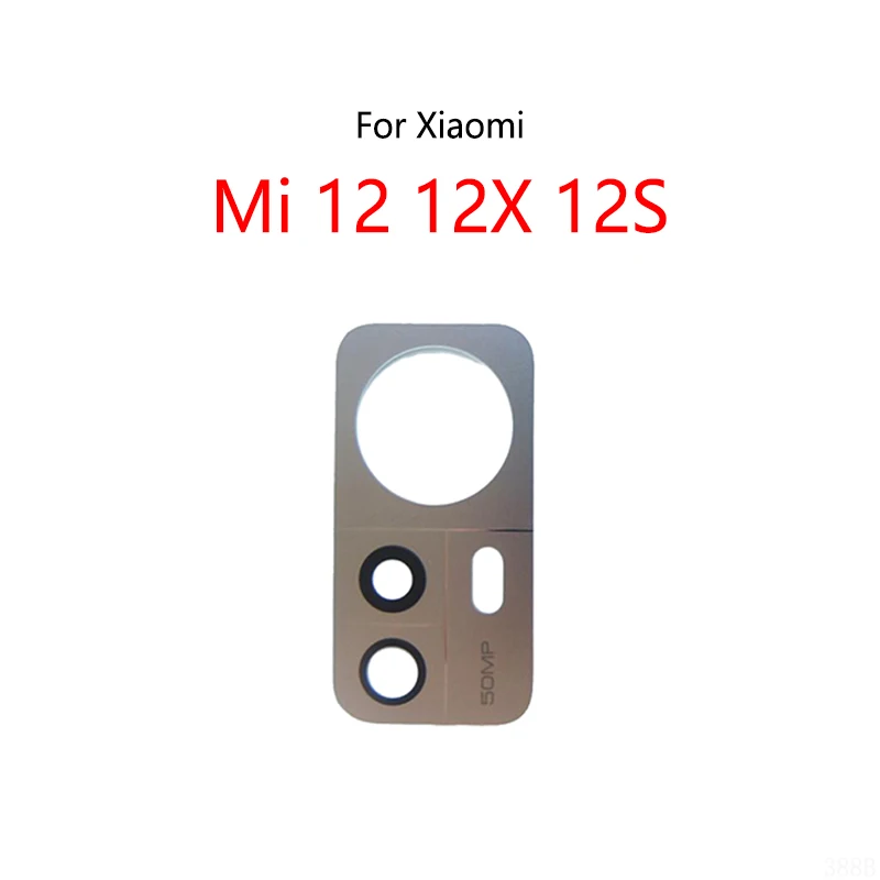 1PCS For Xiaomi Mi 12 12X 12S Back Lens Rear Camera Glass Lens Mirror Frame