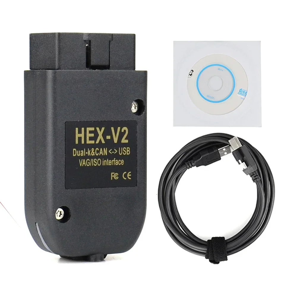 Диагностический кабель для сканера HEX/hex V2 OBD V23.11, 2024, V24.5, последняя версия для V-w/AUDI/Skod Seat