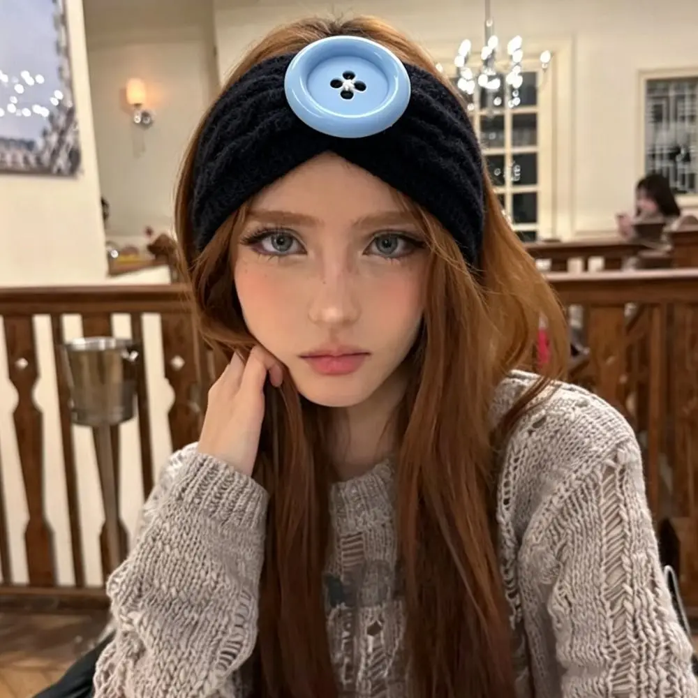 Cable Knit Knitted Headband Twisted Front Knitted Fabric Ear Warmer Headband Wide Band Solid Turban Headband Winter Outfits
