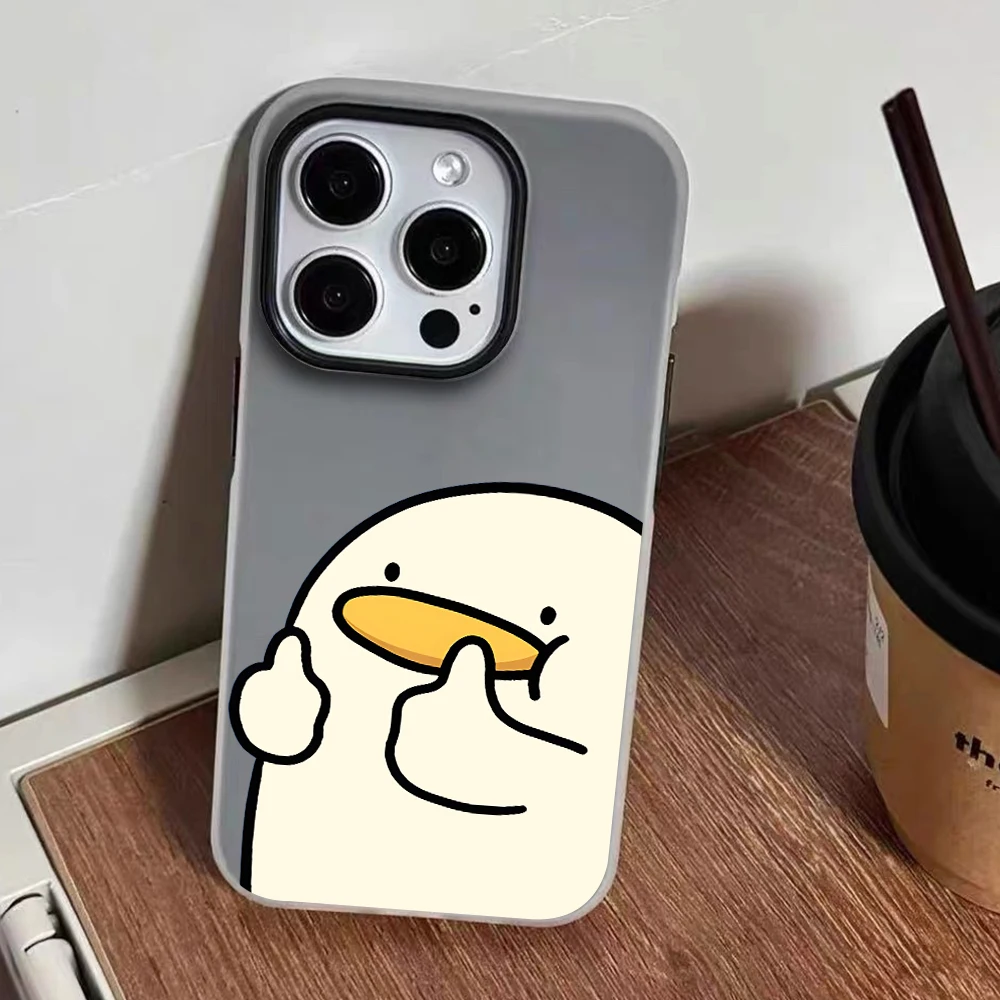 Für iPhone 17 15 16 14 Pro Max Hülle Plus Cartoon Ente Niedliche Abdeckung Für iPhone 13 11 12 ProMax XS XR 8 Plus Bonbonfarbene Hüllen – Detail 6