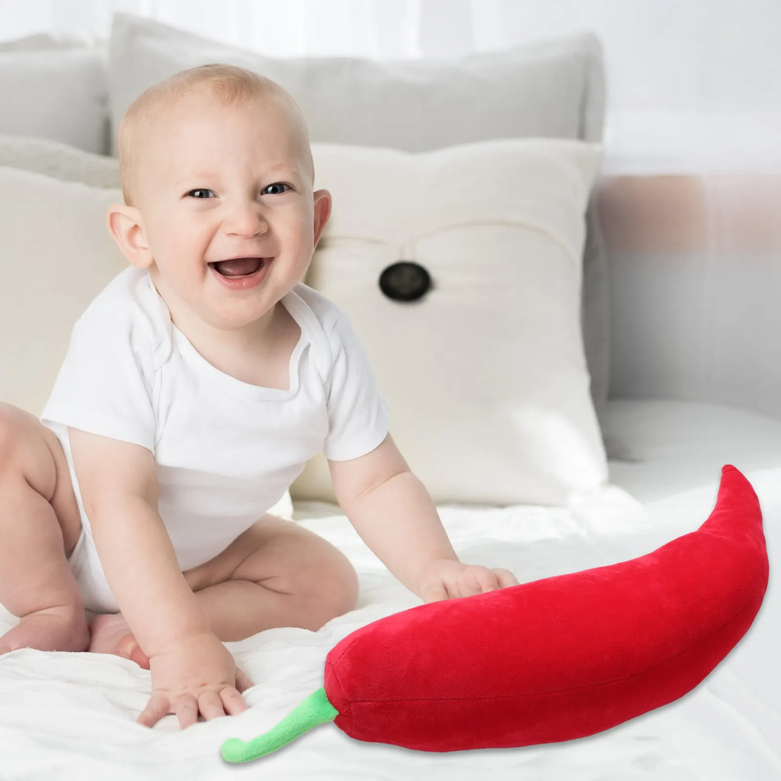 Fruit Chili Cognitive Realistic Role Play Supermarket Shopping Stuffed Pepper Kids Pretend Play Stuffed Peppers