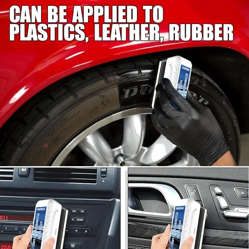 แปรงขัดเงารถยนต์แบบพกพาความหนาแน่นสูงพร้อมการออกแบบซีลฝาปิดสําหรับยางรถยนต์ พลาสติก หนังเทียม และการขัดพื้นผิว