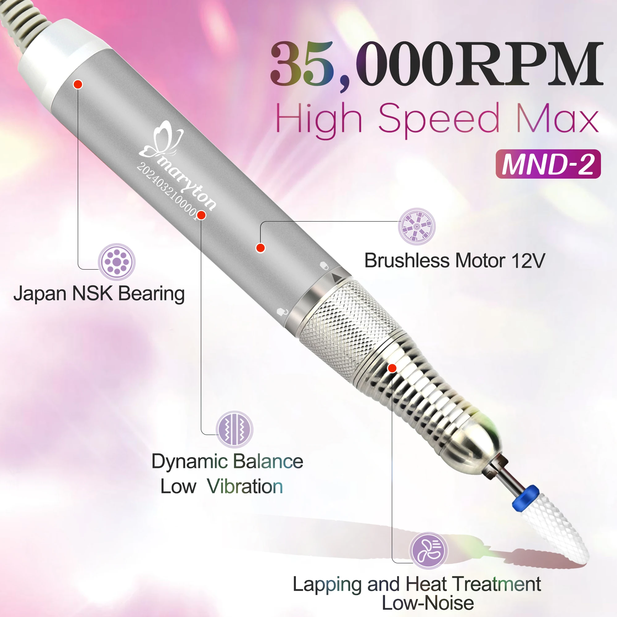 STLF Factory E File Kit trapano elettrico elettronico senza fili per unghie Strumenti per lucidare manicure per unghie