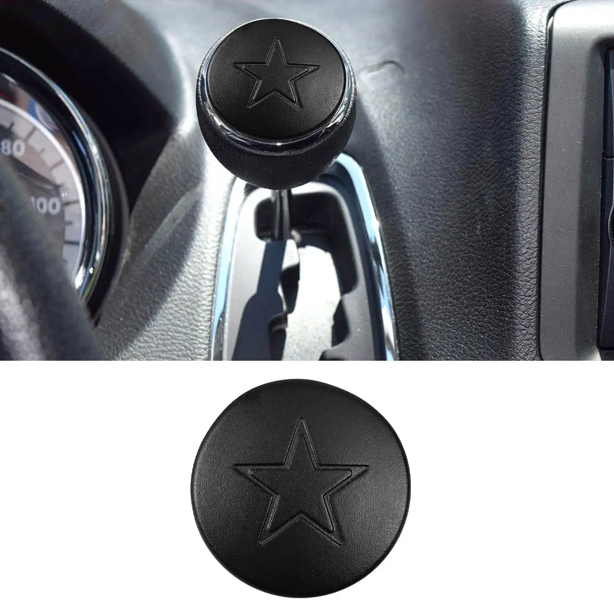 Tampa do botão de mudança da alavanca do carro preto abs para dodge para caravana chrysler cidade e país 2011-2020