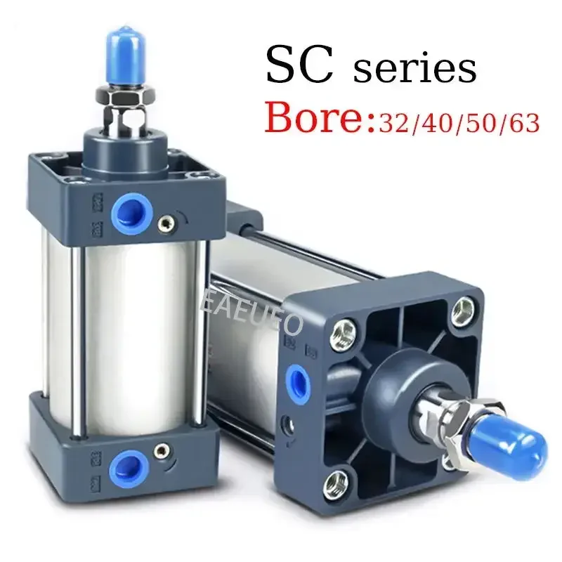 

SC Standard Air Cylinder SC32/40/50/63/80/100/125/160mm Bore Small Pneumatic Cylinder Piston 25/50/75/100/200/300mm Stroke