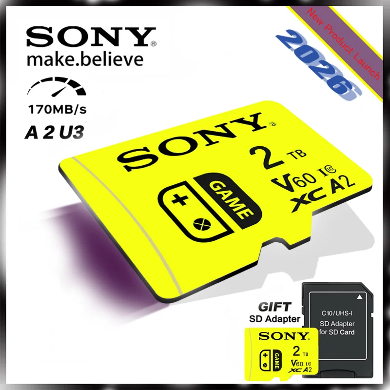 SONY High Speed Micro SD Card 128GB/256GB/512GB/1TB Class 10 UHS-I TF Flash Memory Card for USB Pen Drive