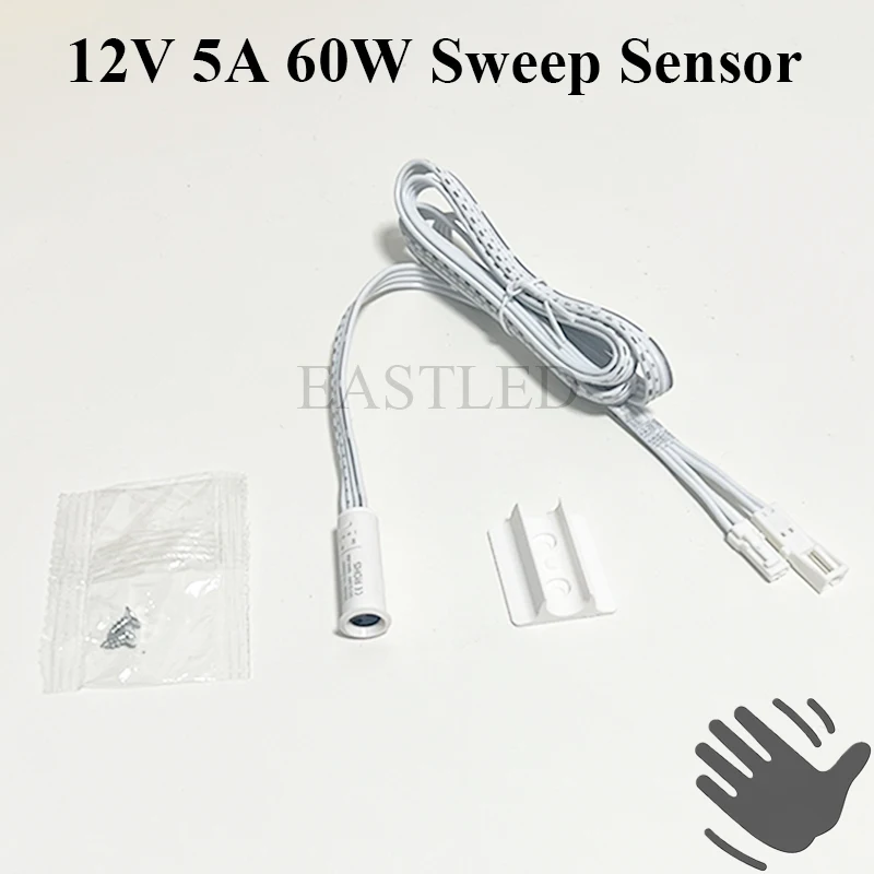 Hand Sweep Sensor Light Switch Handwave, JST Male and Female Connector, Home Kitchen Cabinet Closet Wardrobe LED Strip Light