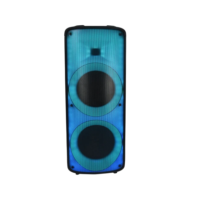 

M Portable Speaker RGB LED Outdoor Stage Karaoke Players Trolley Speaker For Parties Adjustable Echo Bass MIC