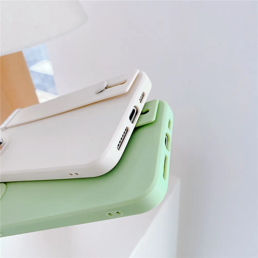 Stojak na nadgarstek etui na telefon iPhone 8 7 Plus X XR XS max lekkie cienkie silikonowe etui na iPhone 11 12 13 14 Pro Max Funda