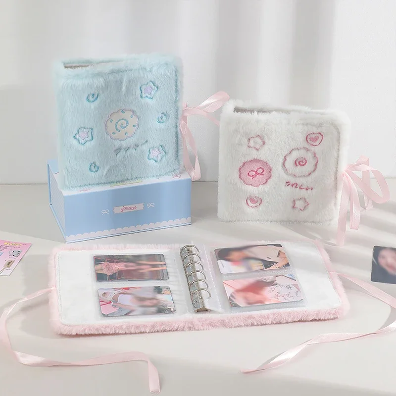 A7อัลบั้มผ้ากำมะหยี่ปกอัลบั้มรูปดาวน่ารักสไตล์เกาหลีที่ใส่รูปถ่ายบัตรรูปภาพไอดอลการ์ดเครื่องผูกภาพถ่ายหนังสือสะสมใหม่