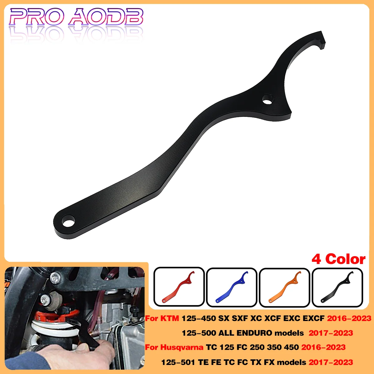 

For Husqvarna FE FC TC TE 125 250 300 350 450 501 2014-2023 Motocross CNC Aluminum Rear Absorber Suspension Shock Spanner Wrench