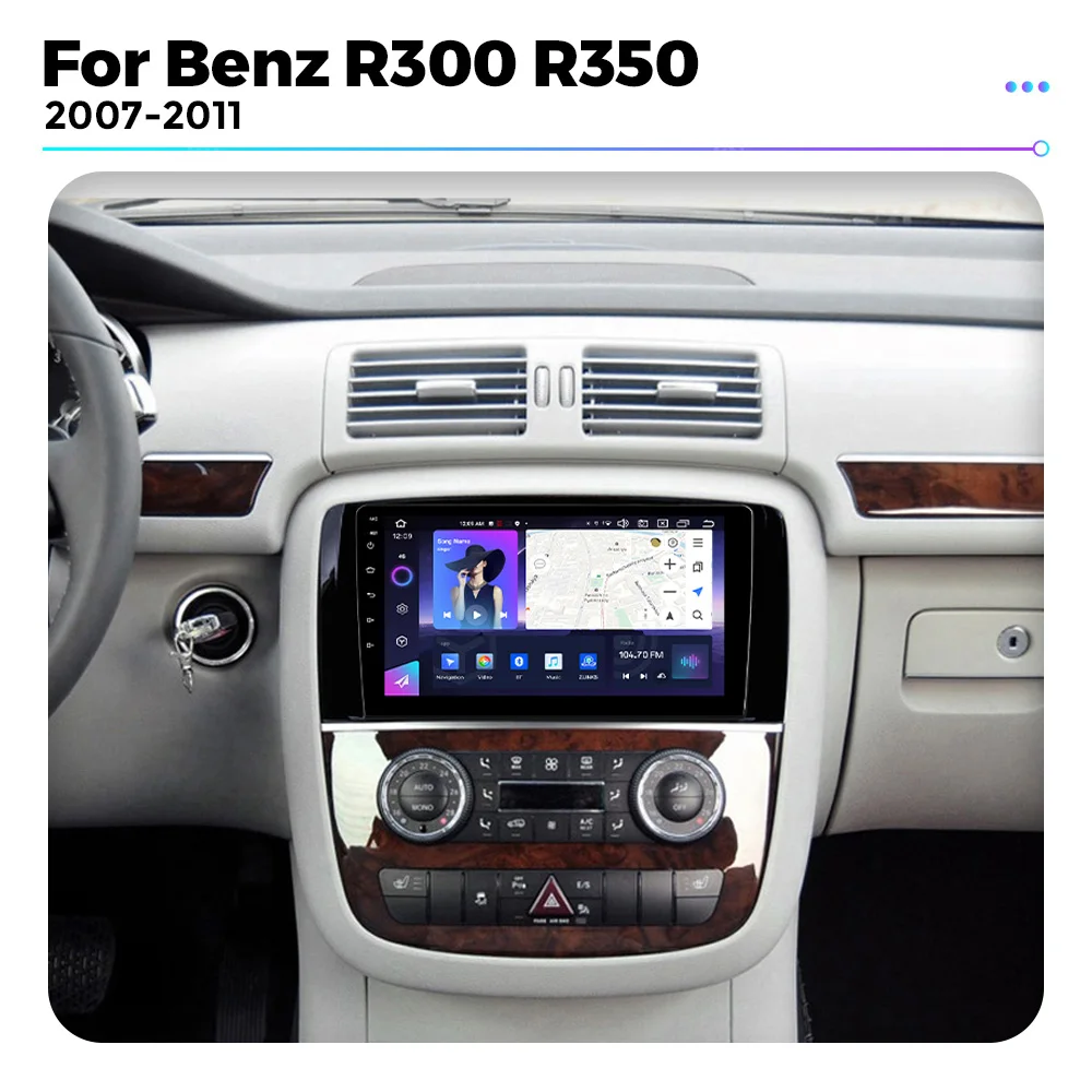 Android13 Car Radio Stereo For Mercedes Benz R Class R300 R350 R280 R500 R320  W251 2007-2011 Multimedia Video Player Carplay BT