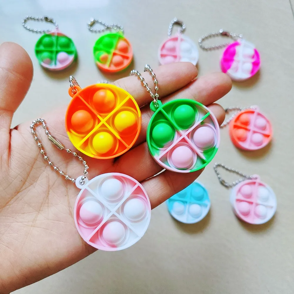 24 Pcs Mini Pop Keychains Toddler Toys Bulk Classroom Prizes Kids Birthday Party Favor Goodie Bag Filler Pitana Filler