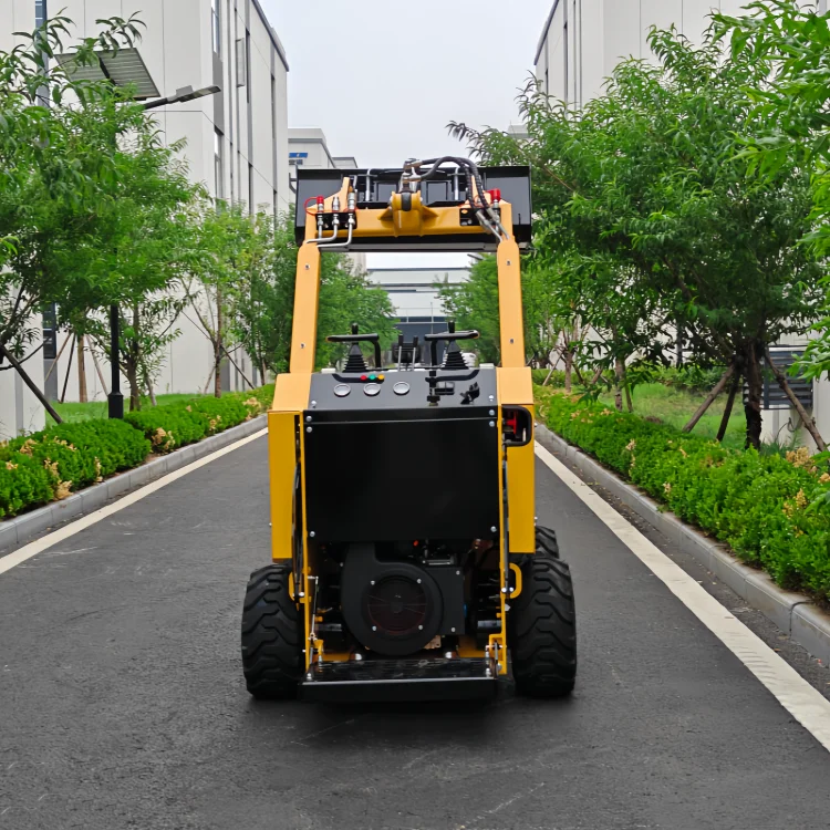 Free Ship SDLOT S500 Stand on Mini Crawler Skid Steer Loader Kubota CE EURO5 EPA Brush Cutter Large Commercial Lawn Trimming Job view 5